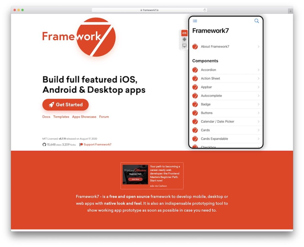 framework, siteweb vitrine